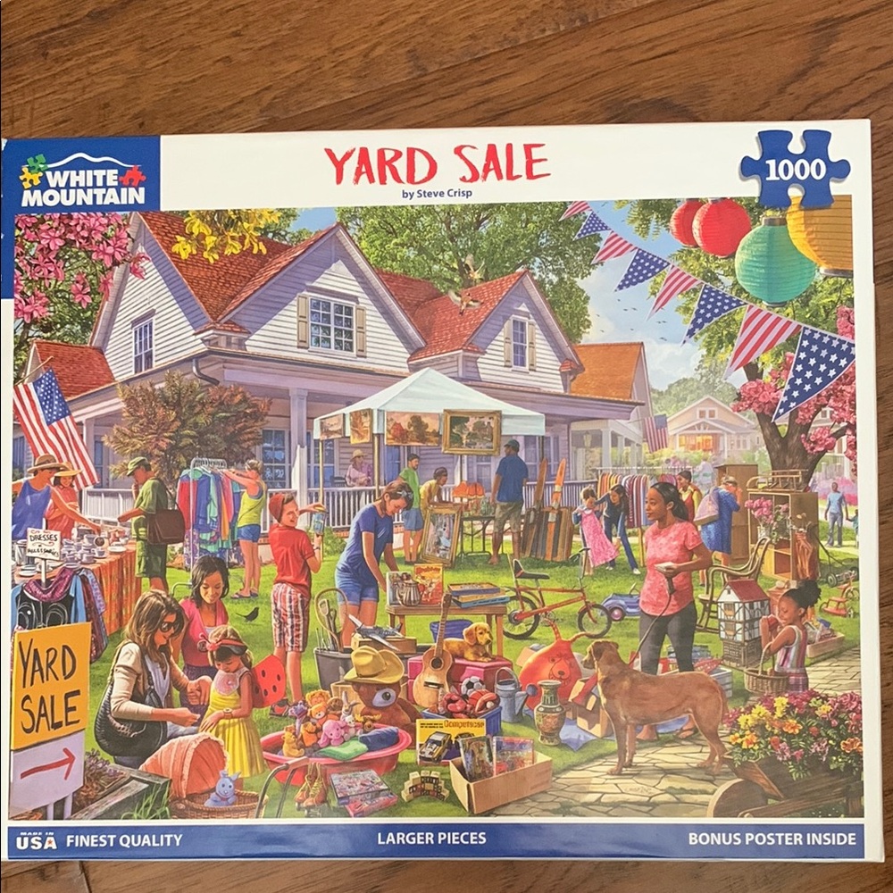 White Mountain Yard Sale 1000-Piece Jigsaw Puzzle - Colorful Scene